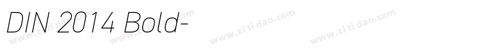 DIN 2014 Bold字体转换